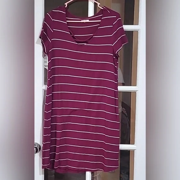 maurices burgundy dress Maurices Burgundy Womens Size 14 Dress